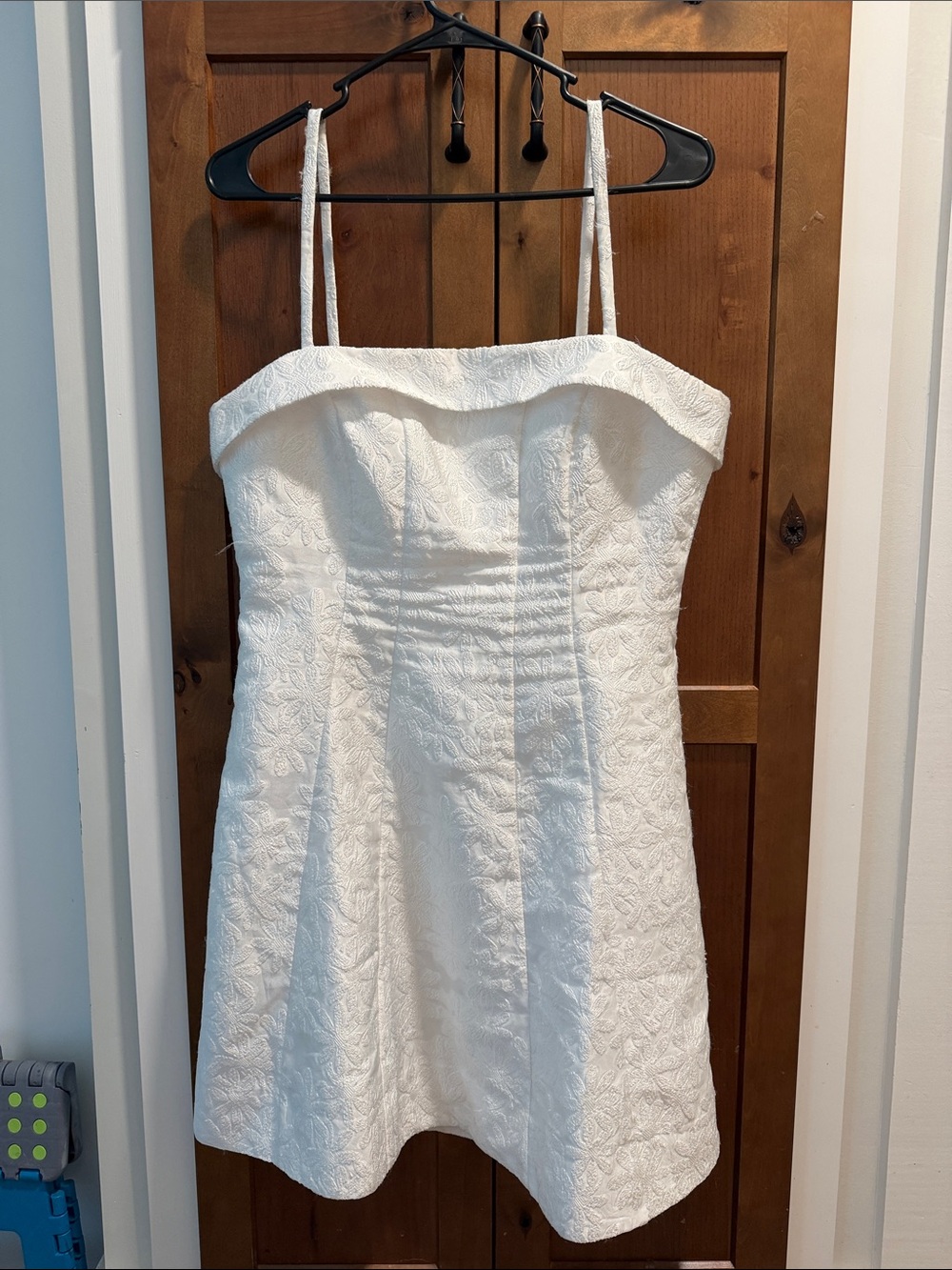 Lilly Pulitzer White Textured Mini Dress with Thin Straps